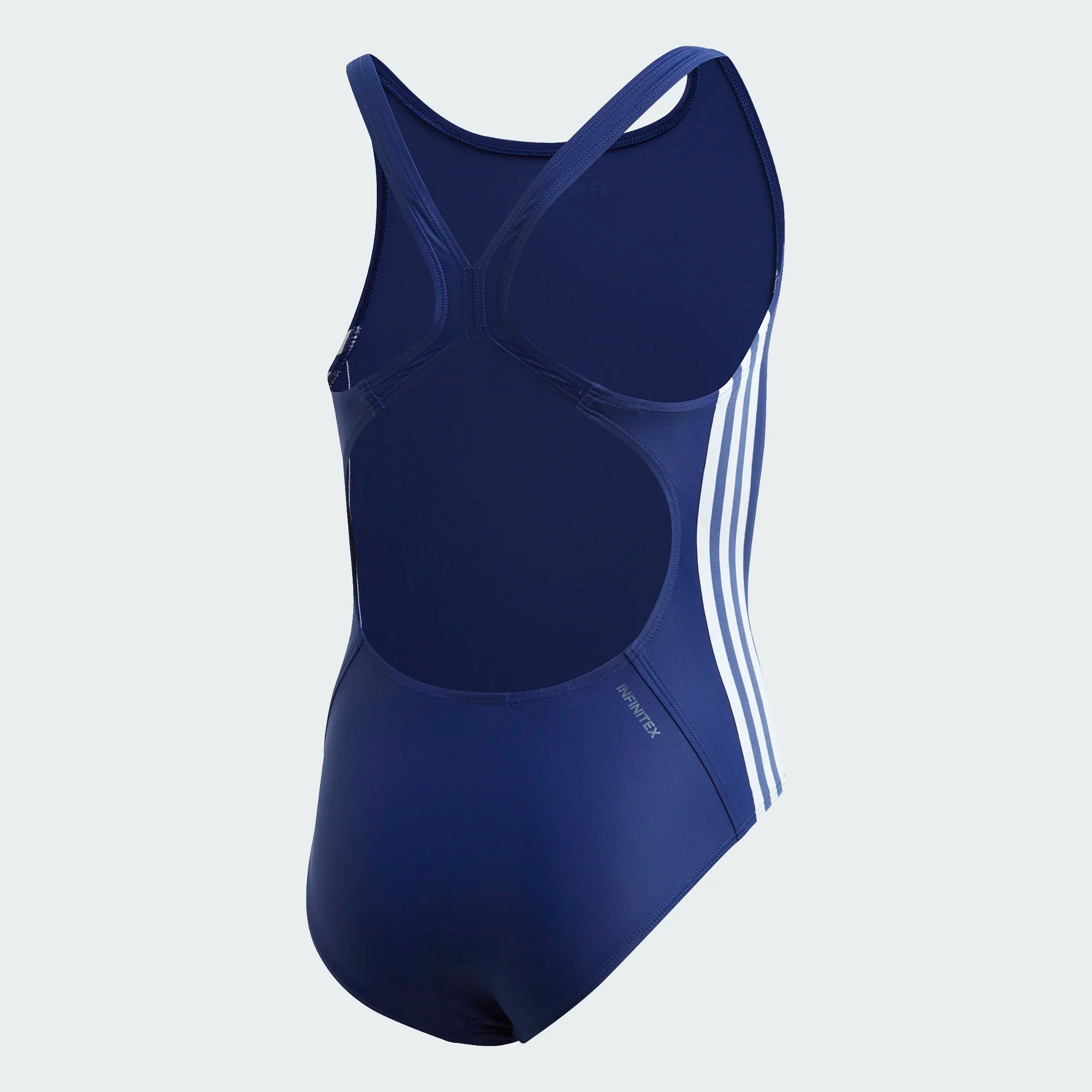 Adidas Athly V 3-Streifen Badeanzug für Mädchen - dunkelblau