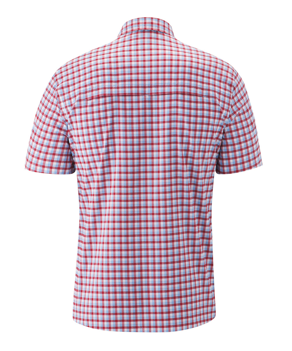 Maier Sports Funktionshemd Peyo S/S - blue/red check