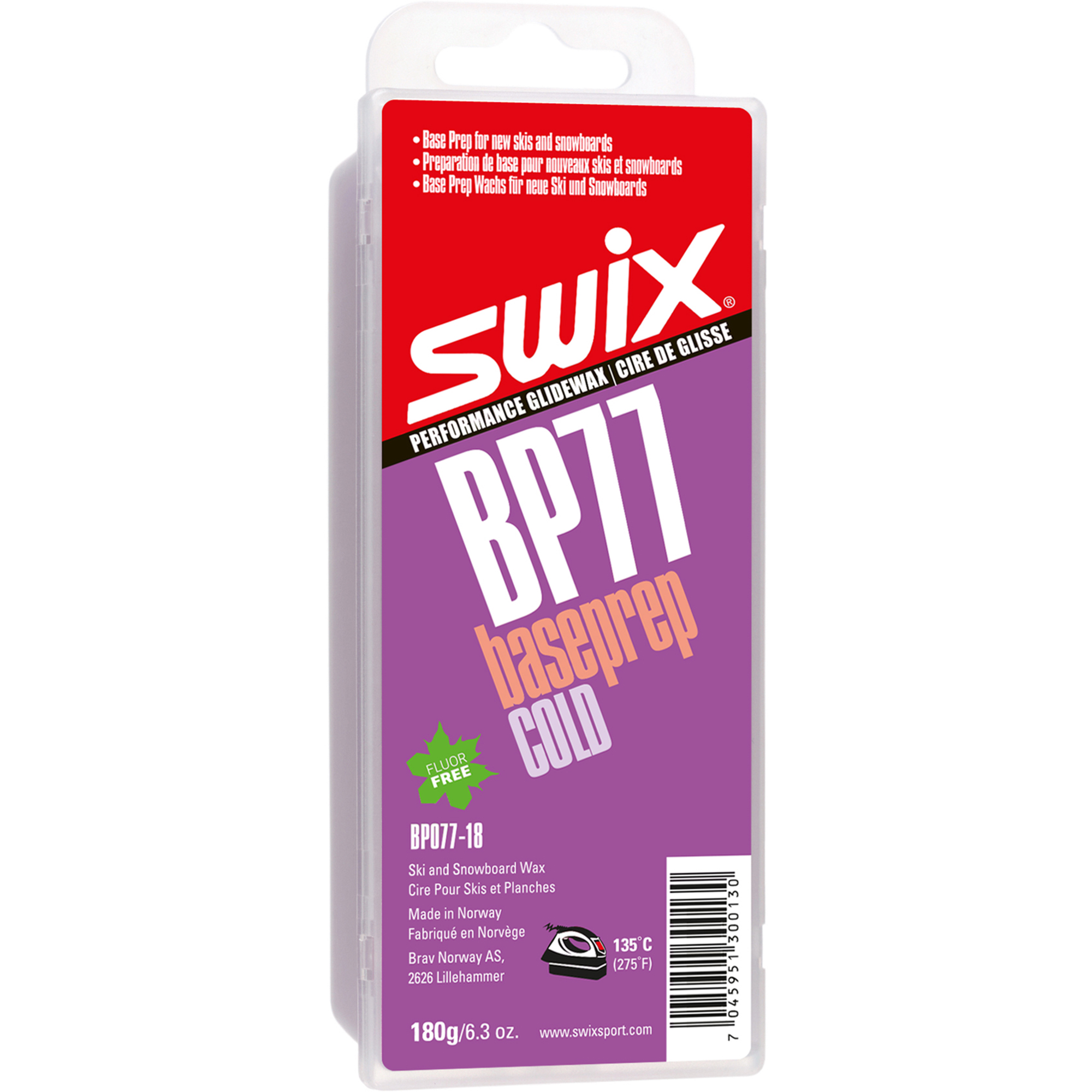 SWIX BP77 Base Prep Hard, 180g, violett