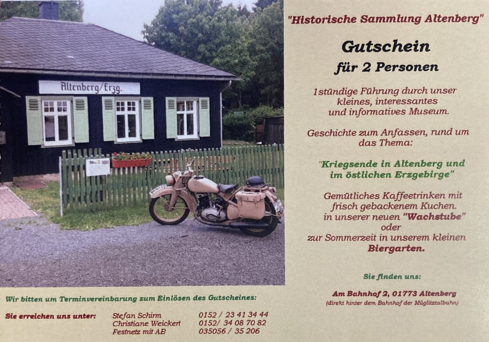 Altenberg Historische Sammlung  25 Euro