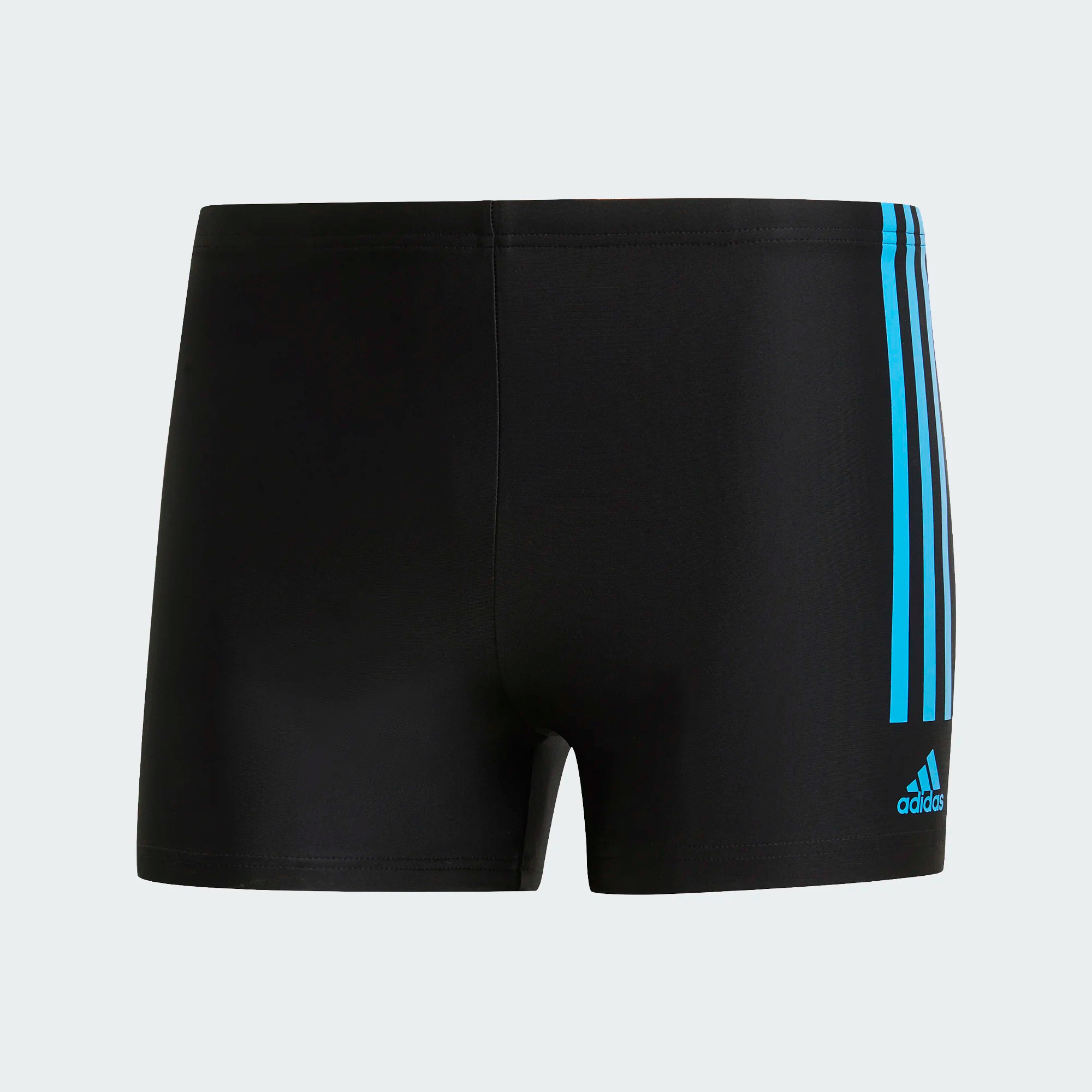 Adidas Semi 3-Streifen Boxer-Badehose - schwarz/cyan