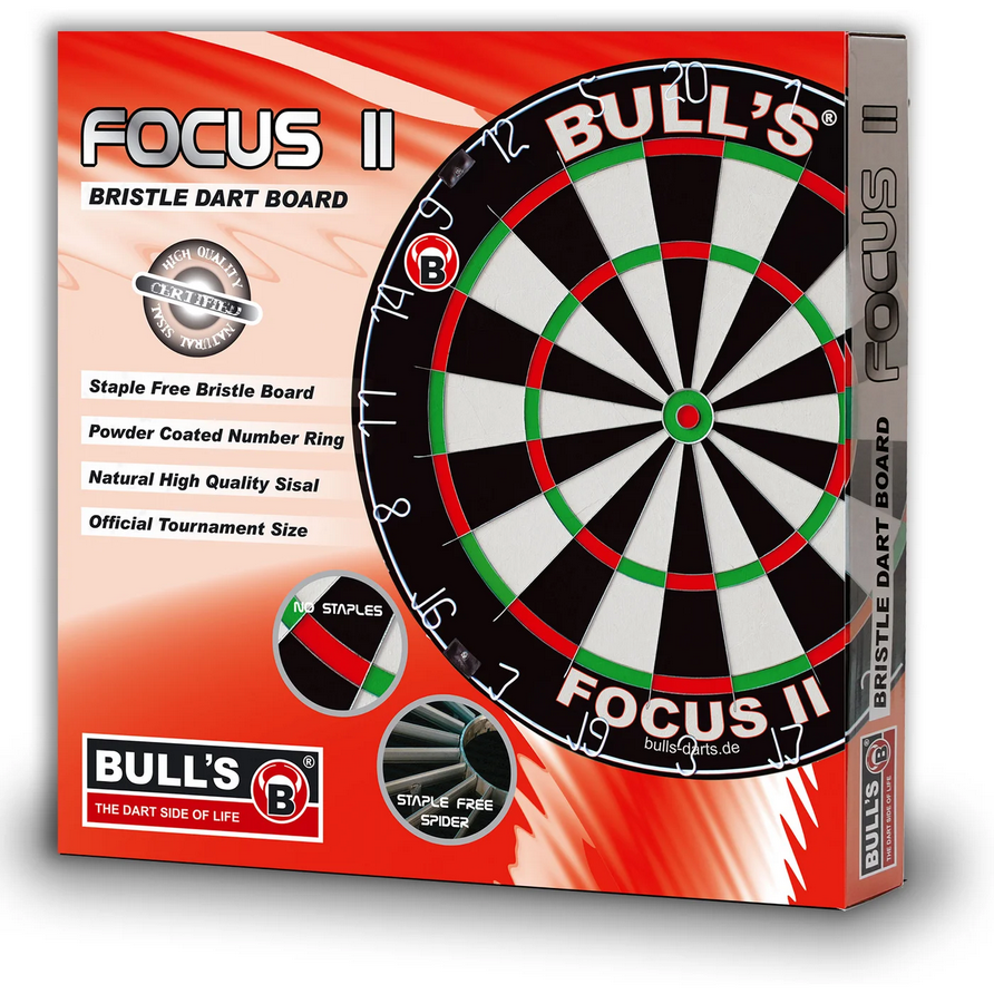 Bulls Dartboard Focus II Bristle Dart Board 