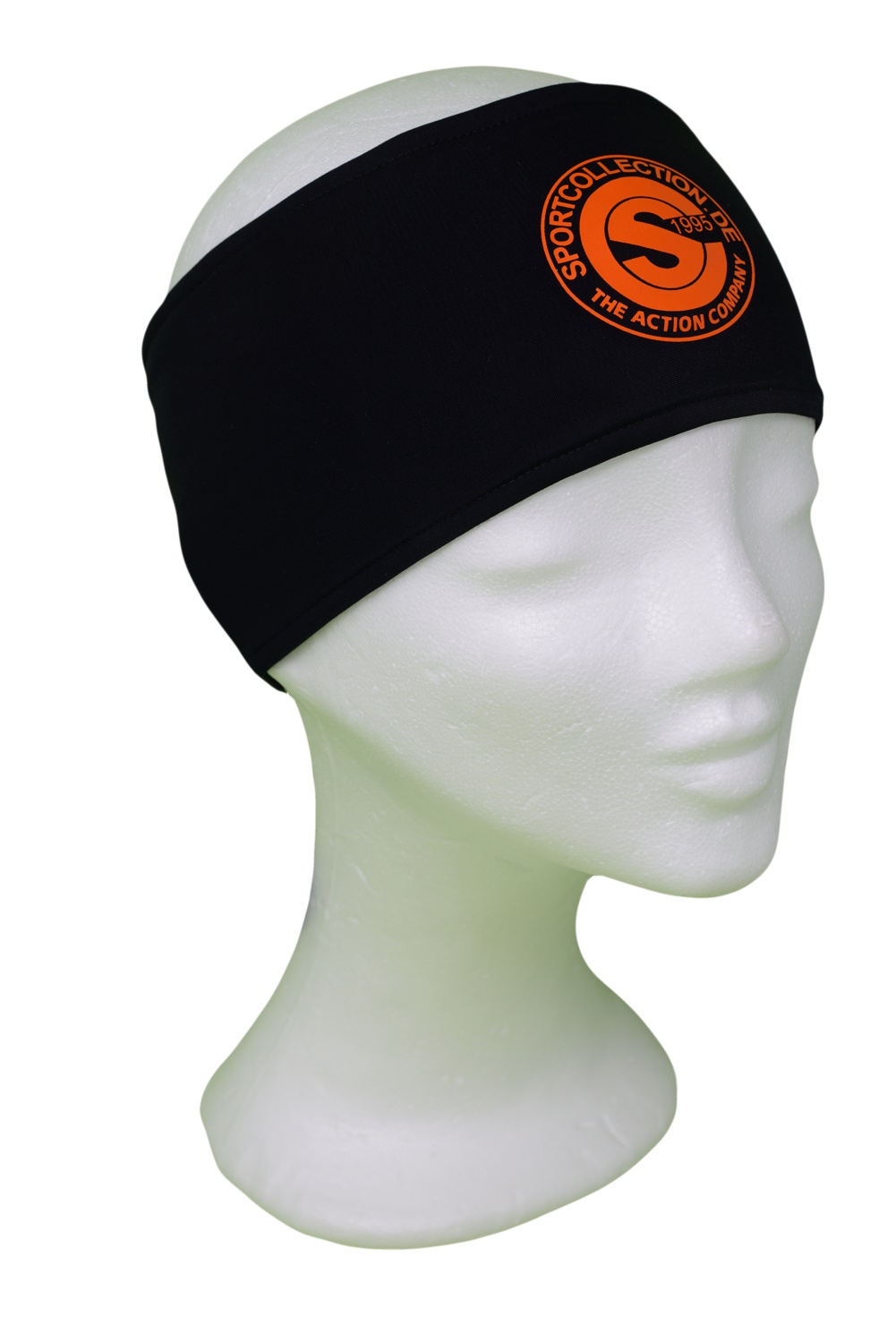 Stöhr Stirnband Schwarz-Orange-Logo