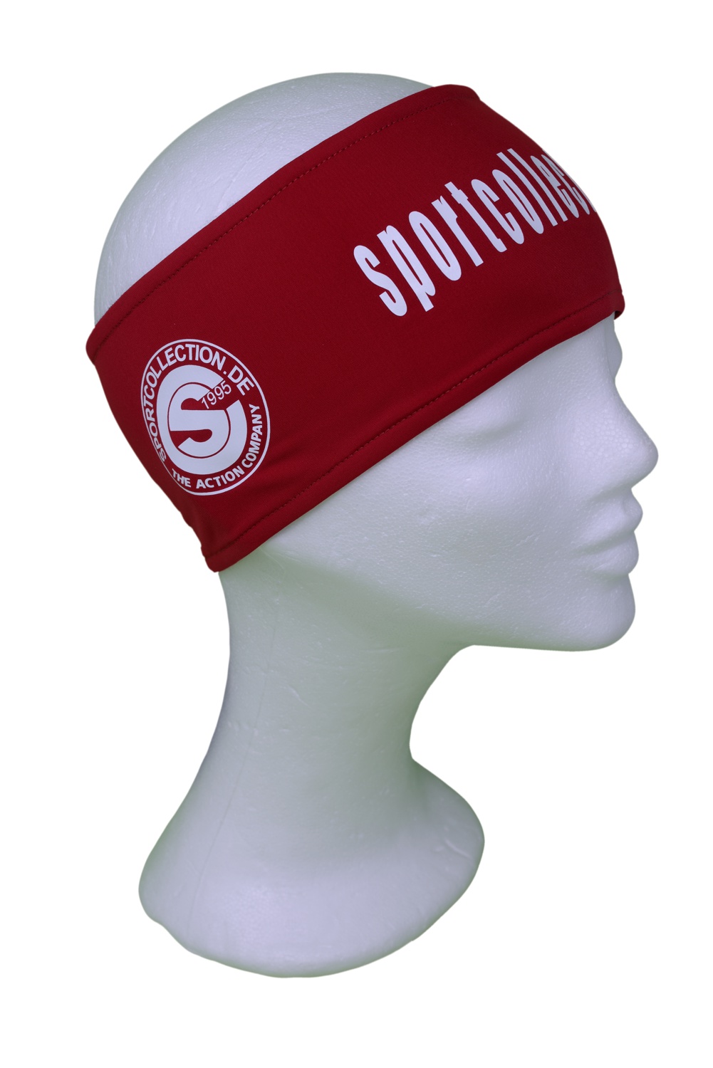 Stöhr Stirnband Rot-Weiß-Text-Groß-Logo