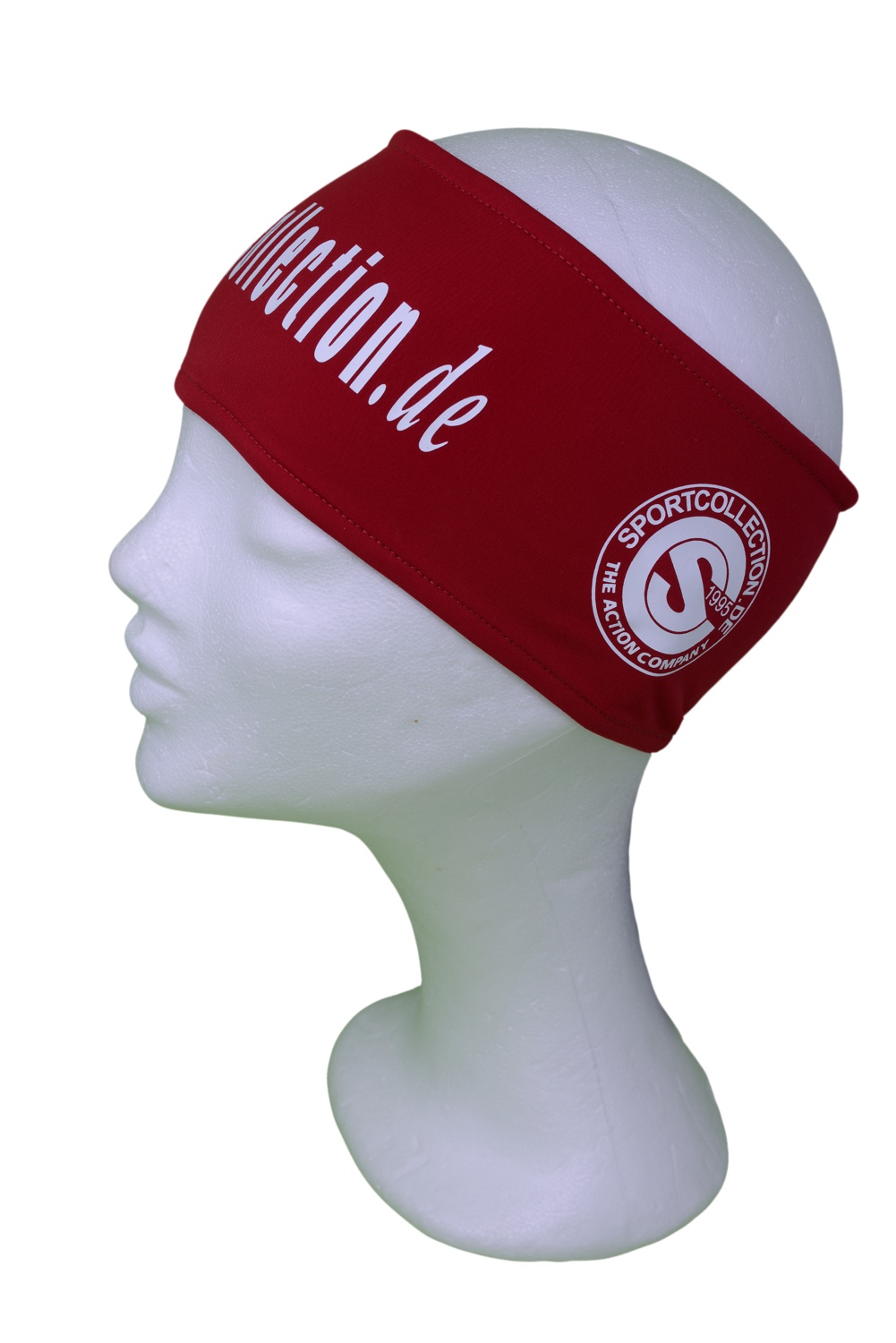 Stöhr Stirnband Rot-Weiß-Text-Groß-Logo